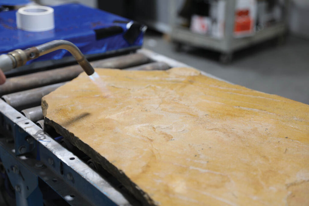 Heating stone surface