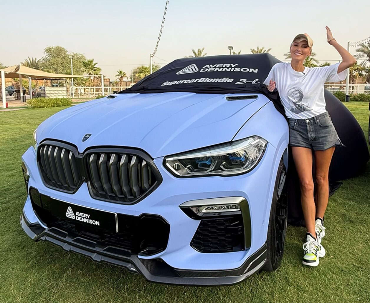 Images courtesy of Avery Dennison - Supercar Blondie poses next to a wrapped car