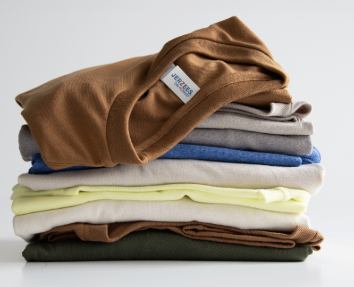 JERZEES shirts, fodled
