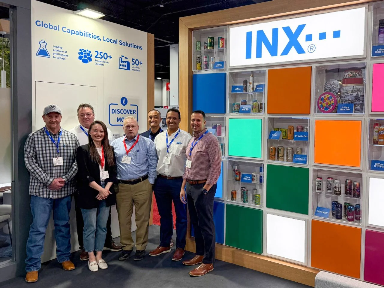 INX team at trade show
