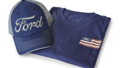 ford hat and shirt Image courtesy of Infinity Product Group