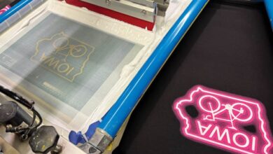 neon screen printed t-shirt