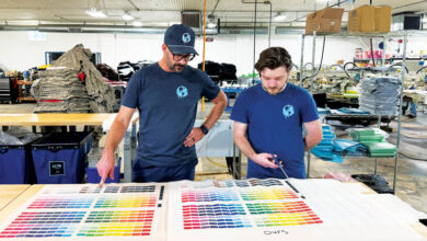 Kyle Robinson, co-founder/CEO, and Nathan Reynolds, art director of Print My Threads (Image courtesy of Print My Threads) hybrid