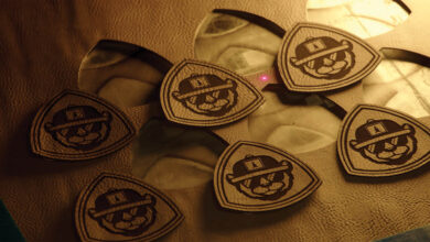 Image courtesy of Radian Laser - engraving leather patches