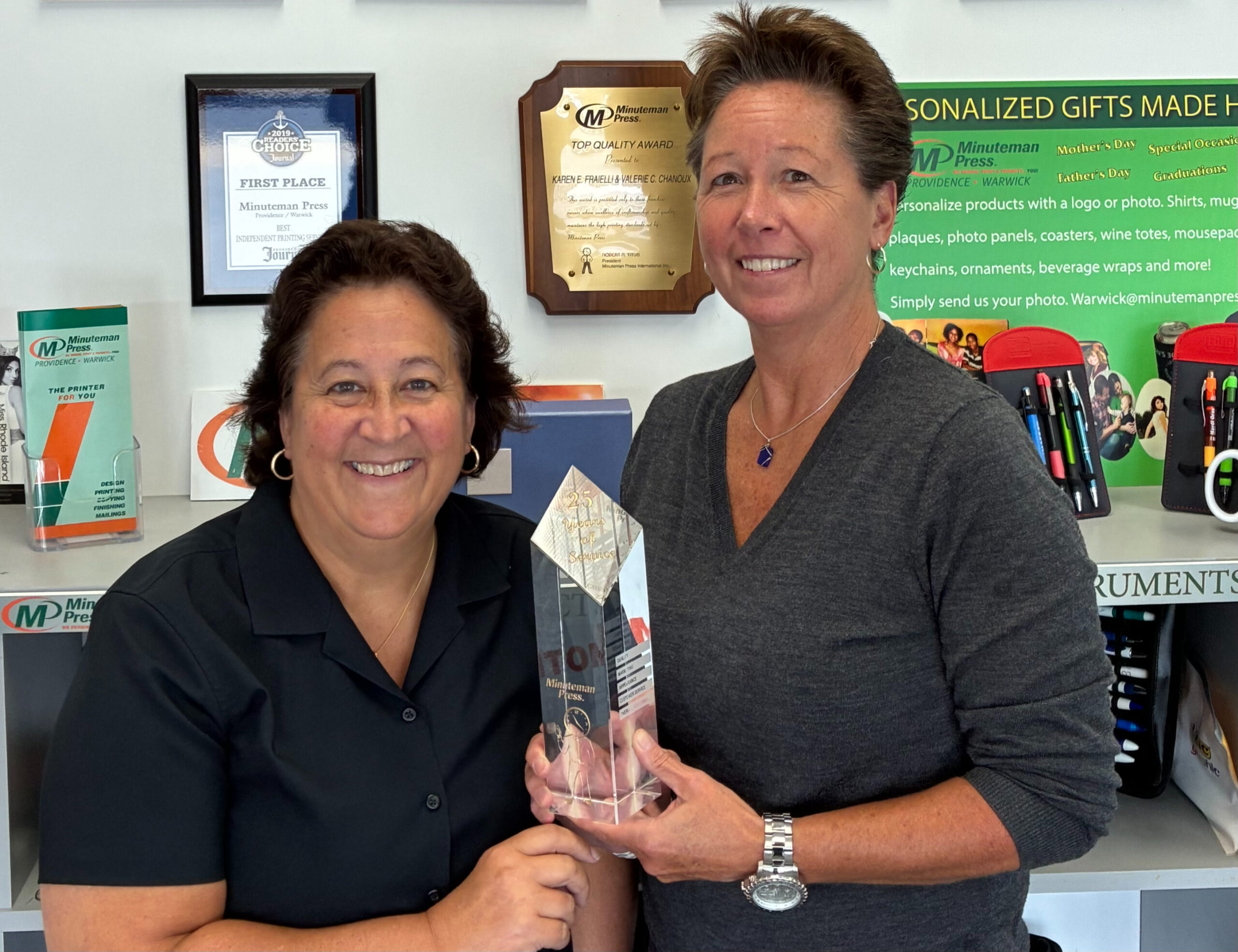 Karen Fraielli & Valerie Chanoux (Image courtesy of Minuteman Press)