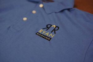 left chest logo roofing