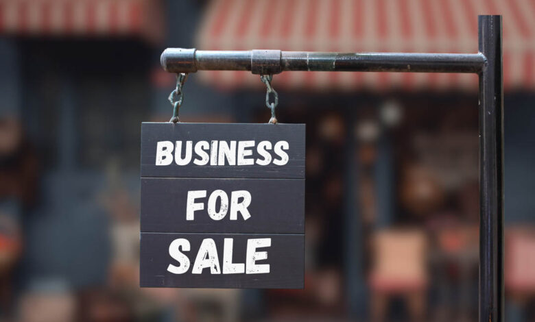 business exit strategy - business for sale sign