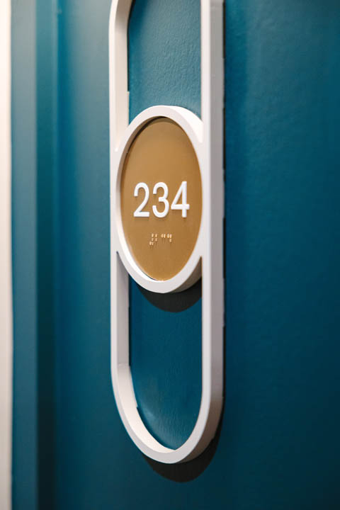 Close Up Detail of Unit Sign Photo Taken by Megan Morales