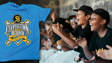 Left: team gear and R: team cheering