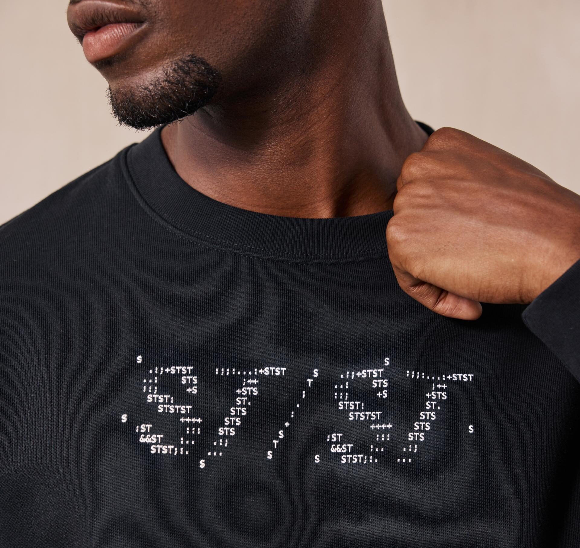 man wearing Stanley/Stella decorated shirt