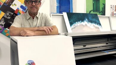 Lon Riley with uv printer
