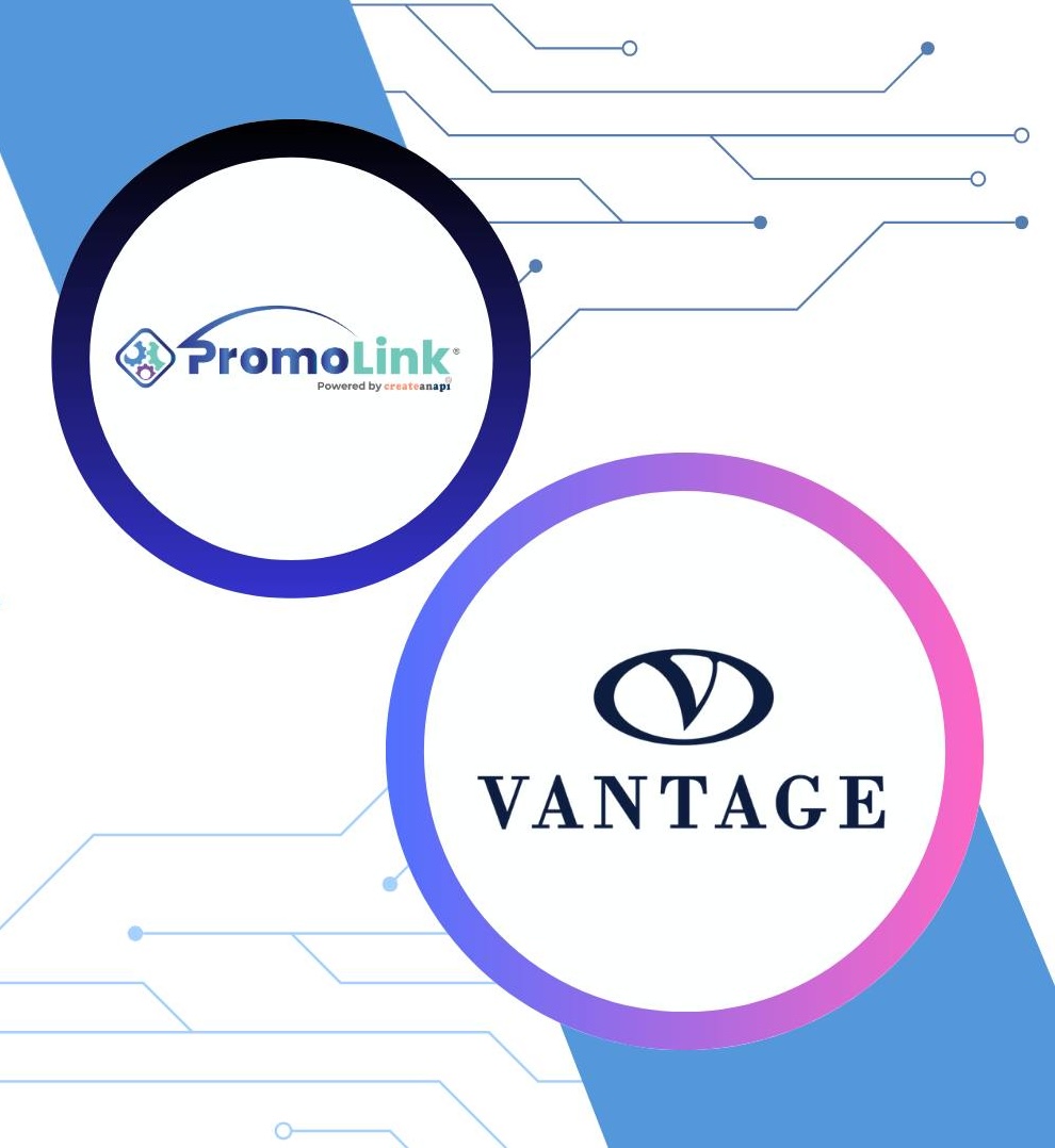 Vantage Apparel and PromoLink logos graphic