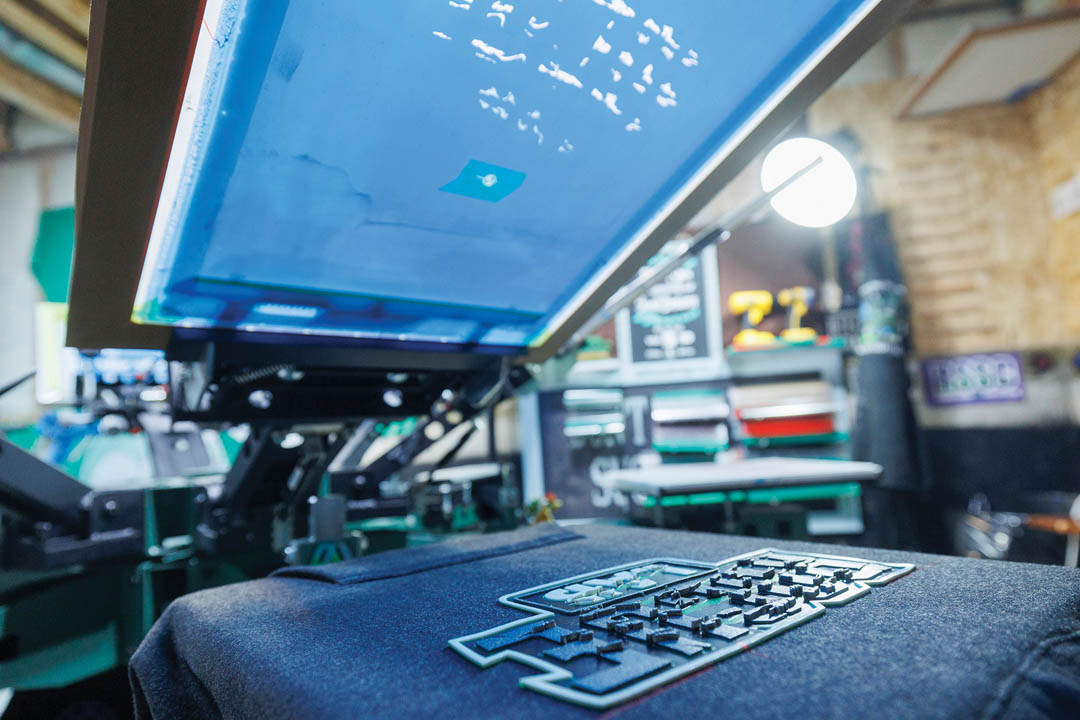 3d screen printing on press