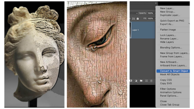 smart object filters and settings applied to images in photoshop