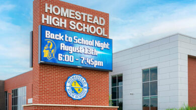 digital signage for high school