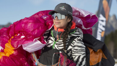 Triveneto Regional Hike & Fly Championship paraglider Image credit Atlantis Headwear