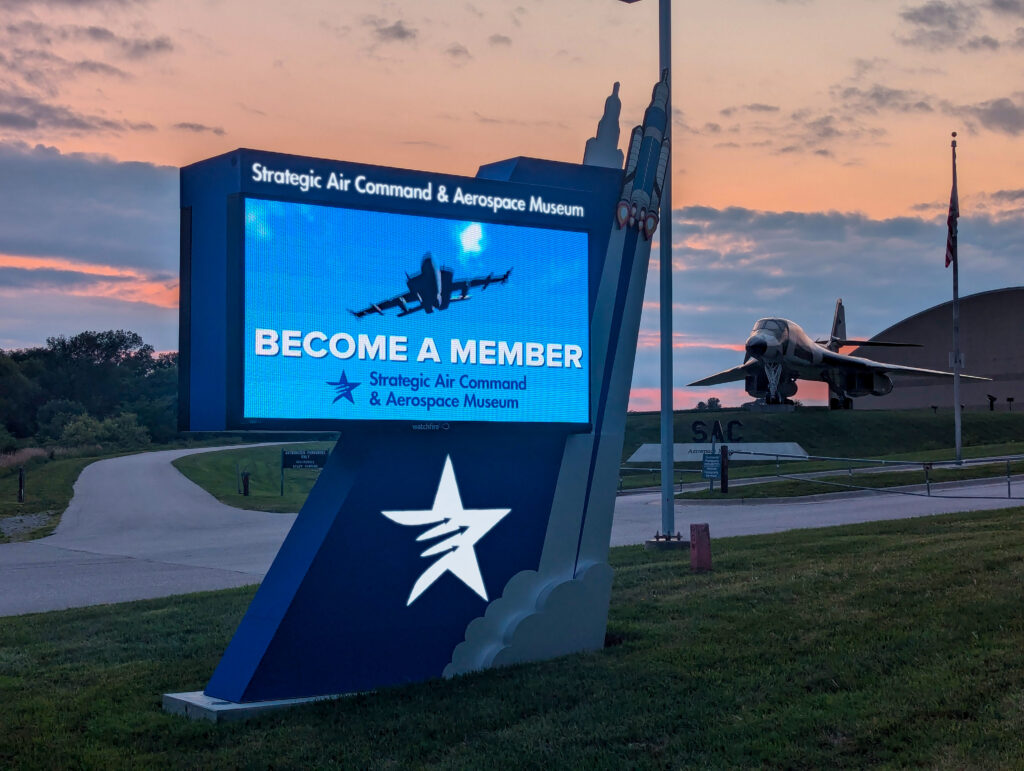 Strategic Air Command Aerospace Museum Nebraska Neon Sign Co W 6mm 240x480 Ashland NE 178368 5x10 55x103