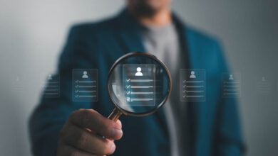 local search Hr, HRM, Human resources management concept. Check resume, Screening employee information, job applicants, Employees must complete the online survey form, answer the test questions.