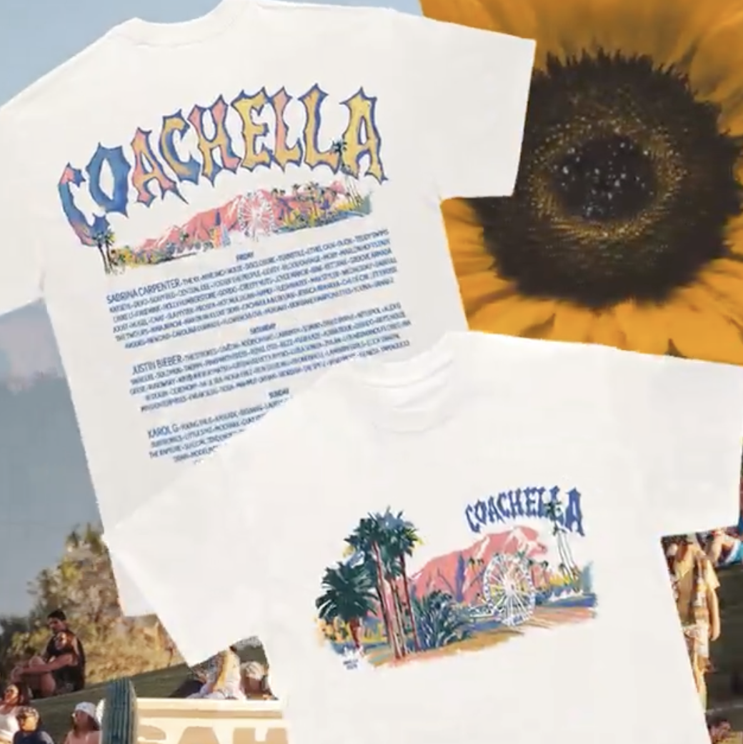 Coachella T-shirt merch - Image credit BELLA+CANVAS