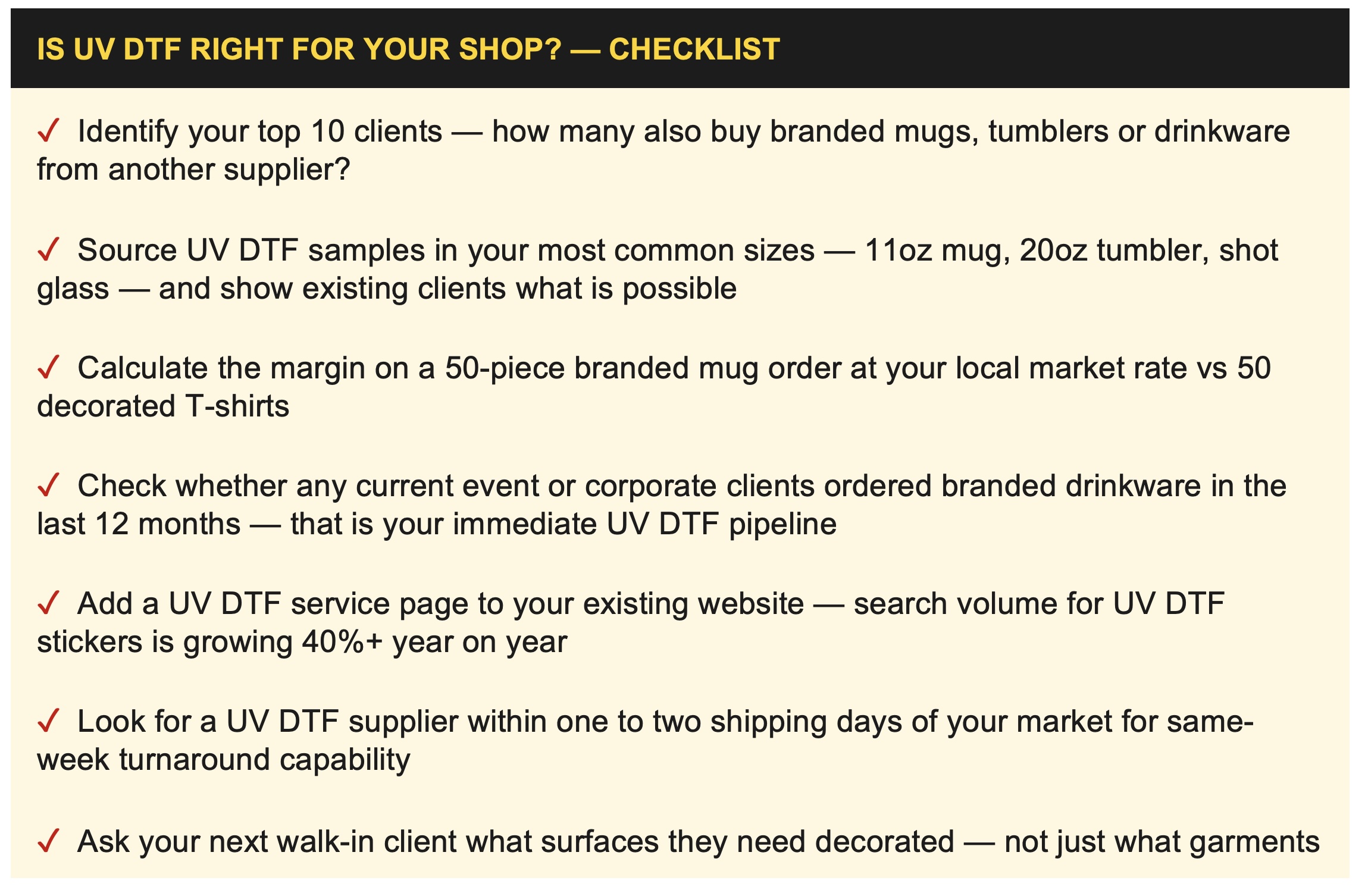 Is UV DTF right for your shop? 