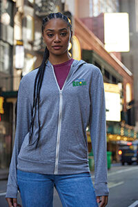 PromoDirect 400 threadfast apparel unisex triblend full zip light hoodie lifestyle 36073