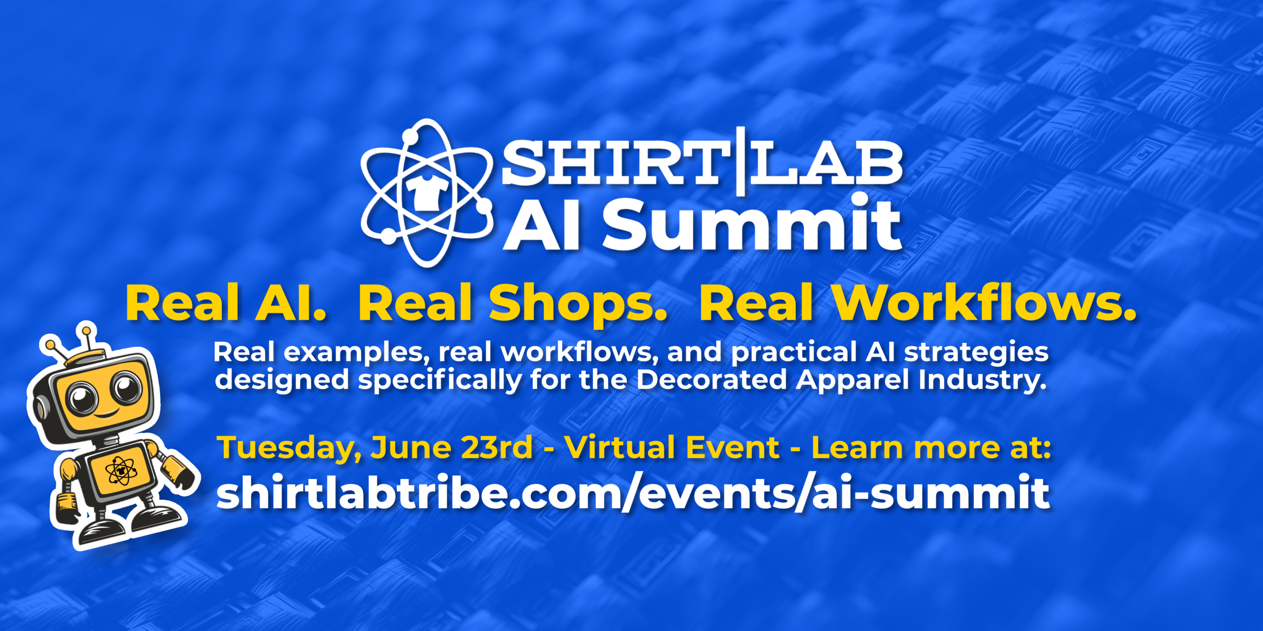 SHIRT LAB 2026 AI SUMMIT BANNER