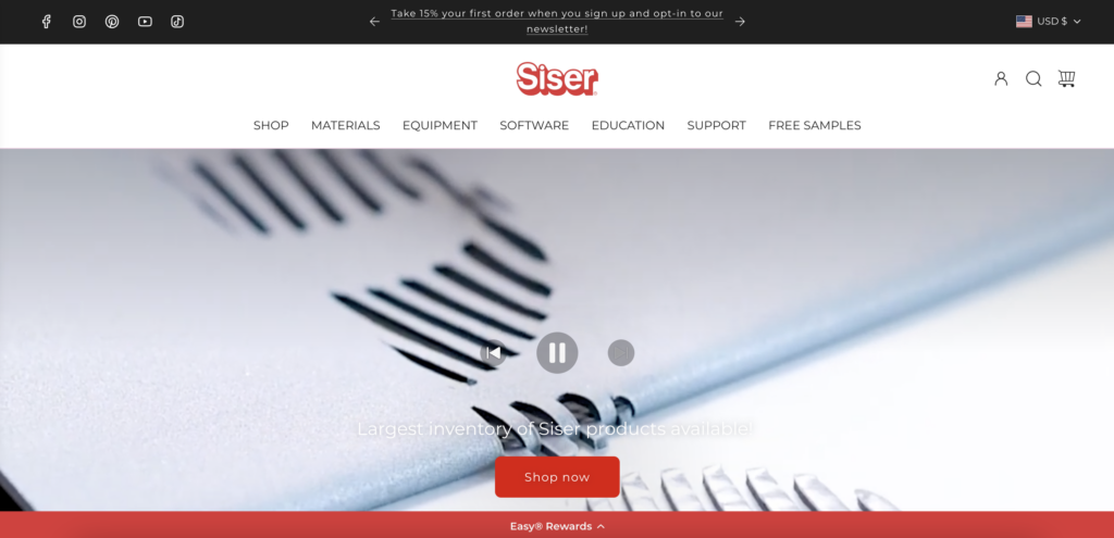 Siser store website