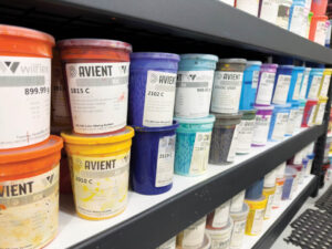 inks on shelf