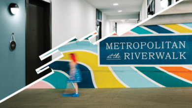 multifamily signage at The Metropolitan at the Riverwalk