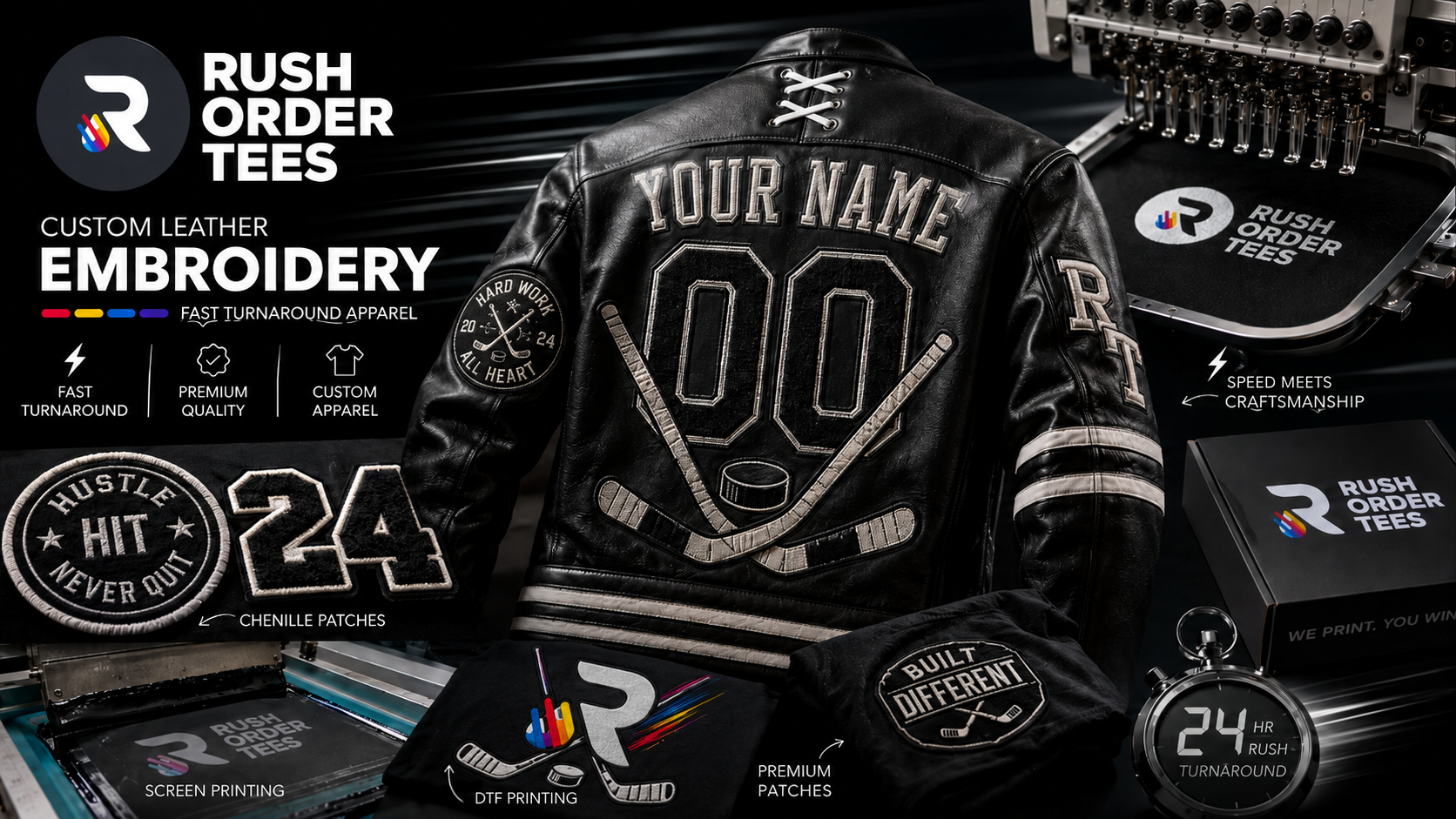 Embroidered Philadelphia Flyers' playoff jackets