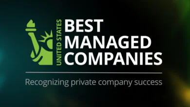 2026 US Best Managed Company logo graphic - sanmar