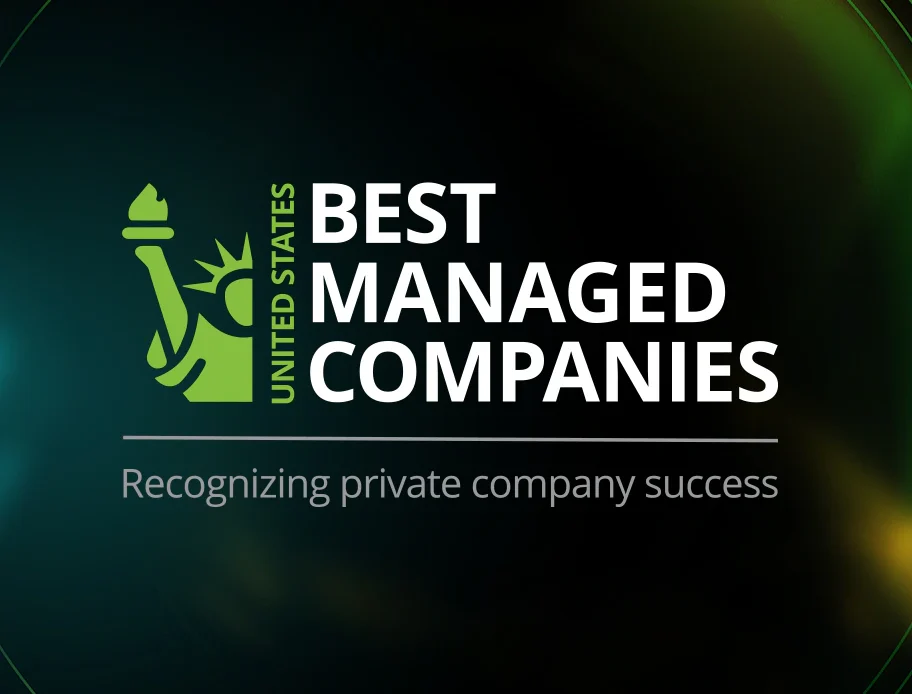 2026 US Best Managed Company logo graphic - sanmar