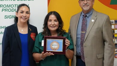 Minuteman Press Franchise Owner Gina Cruz (center) with McAllen Chamber Ambassador Marta R. (left) and Board Member Omar G. (right). (Image courtesy of Minuteman Press)