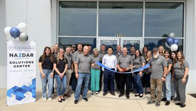 Nazdar's ribbon-cutting ceremony at the Shawnee, Kansas, facility.