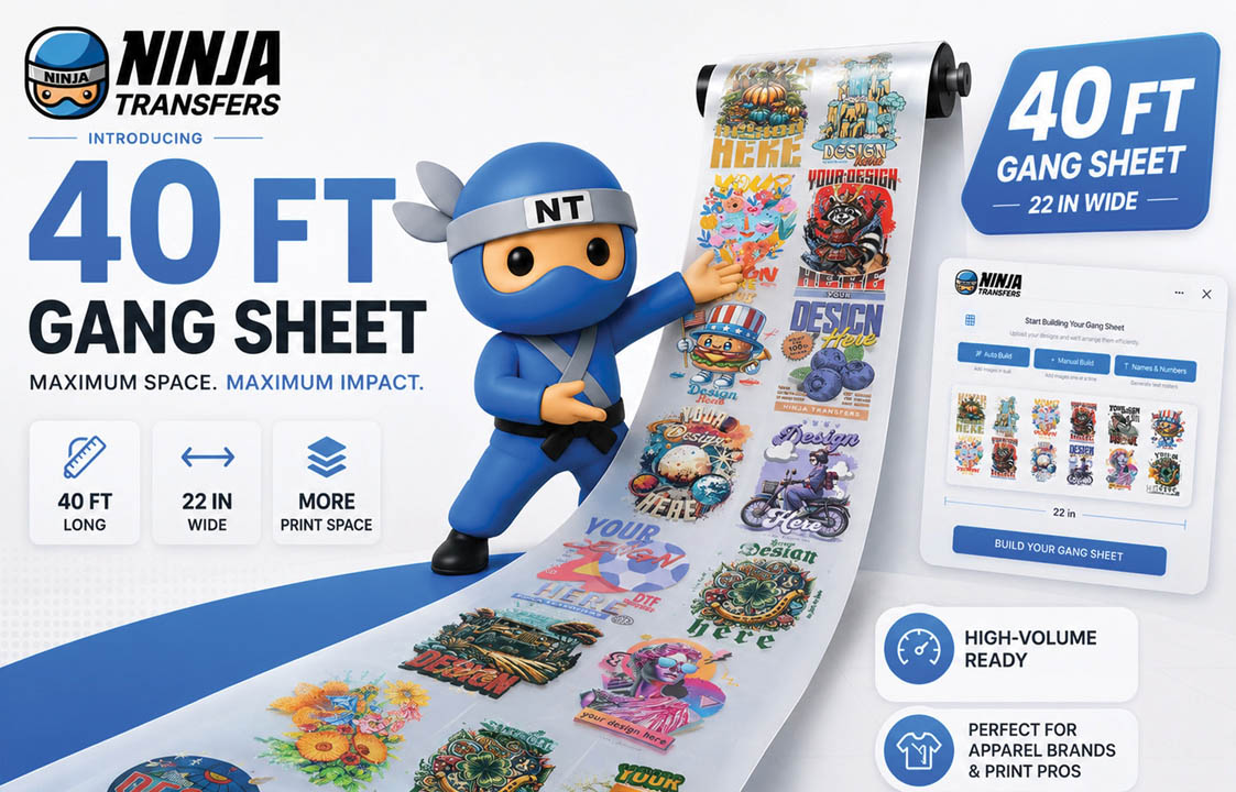 Products Ninja 40ft Gangsheet PR
