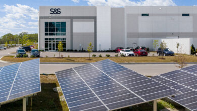 solar panels outside of S&S headquarters
