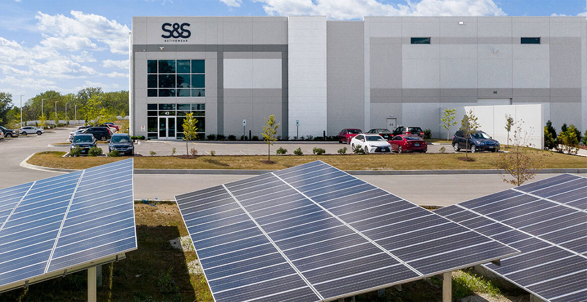 solar panels outside of S&S headquarters
