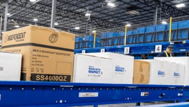 Boxes at S&S distribution center