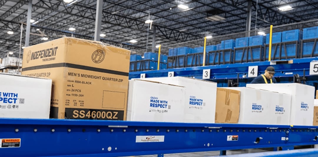 Boxes at S&S distribution center