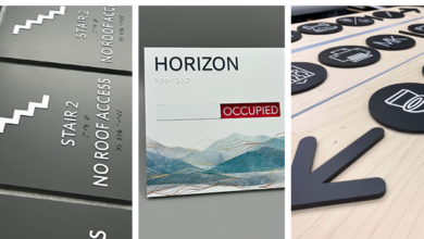 Custom signage from Cadwell Design + Sign; Image courtesy of Kirkwood